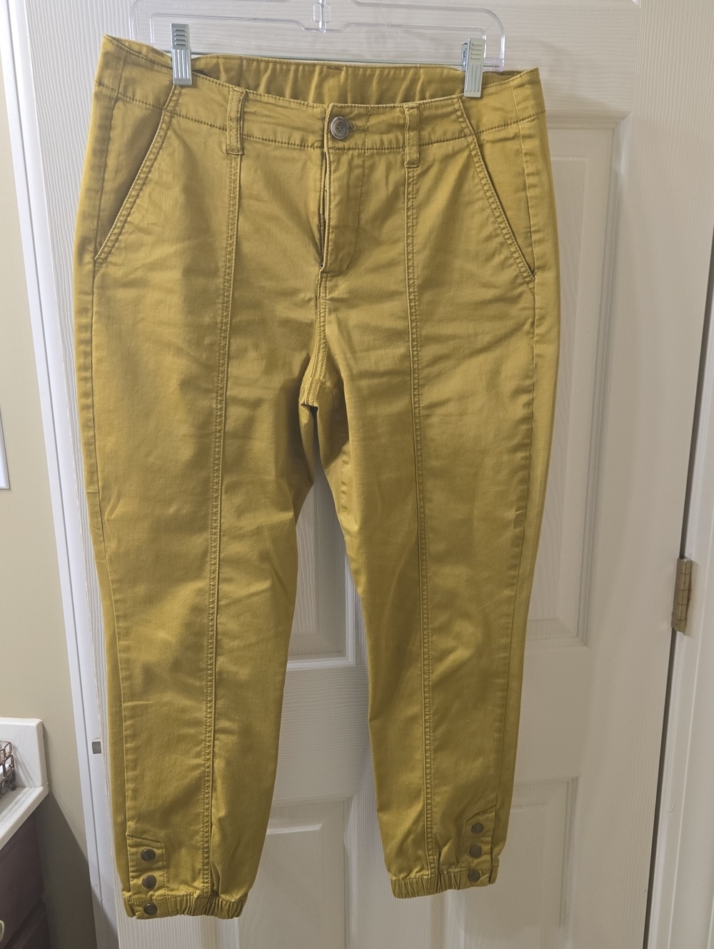 CAbi Mustard Yellow Women's Chinos with Tapered Leg